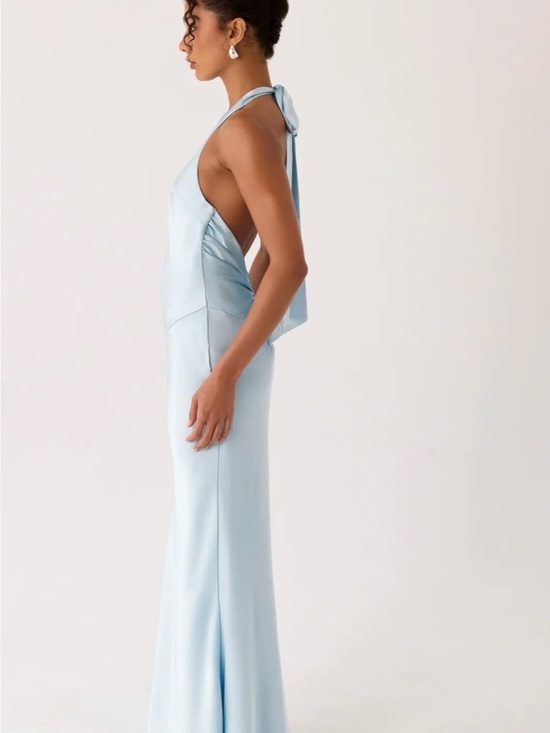 Peppermayo Dresses & Skirts - Peppermayo Light Blue Backless Halter Maxi Dress